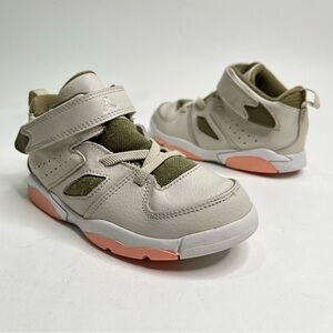 Nike Air Jordan Flight Club ‘91 Cream Green Pink Toddler Kids Sneakers Shoes
